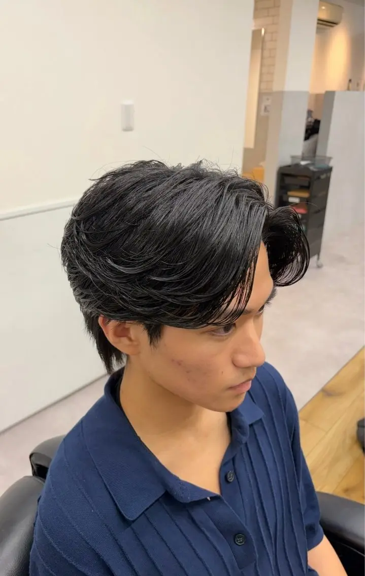 ショート パーマ メンズ フェザーパーマ メンズパーマ カット パーマ メンズ特化・フェザー パーマ コウタロウのヘアスタイル