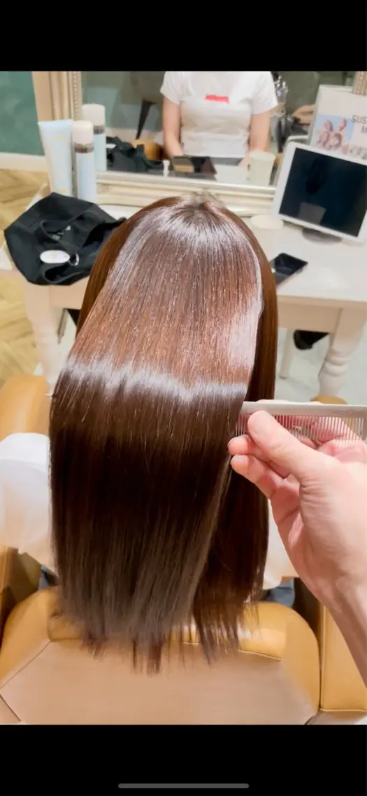ロング 美髪縮毛矯正🩶 髪質改善/Shinaのヘアスタイル