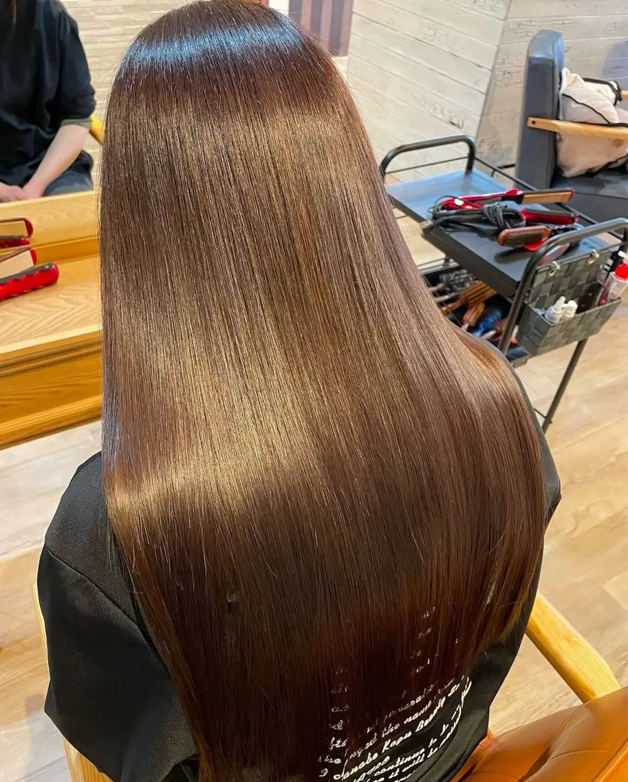 ロング 髪質改善 トリートメント 渡辺 愛のヘアスタイル