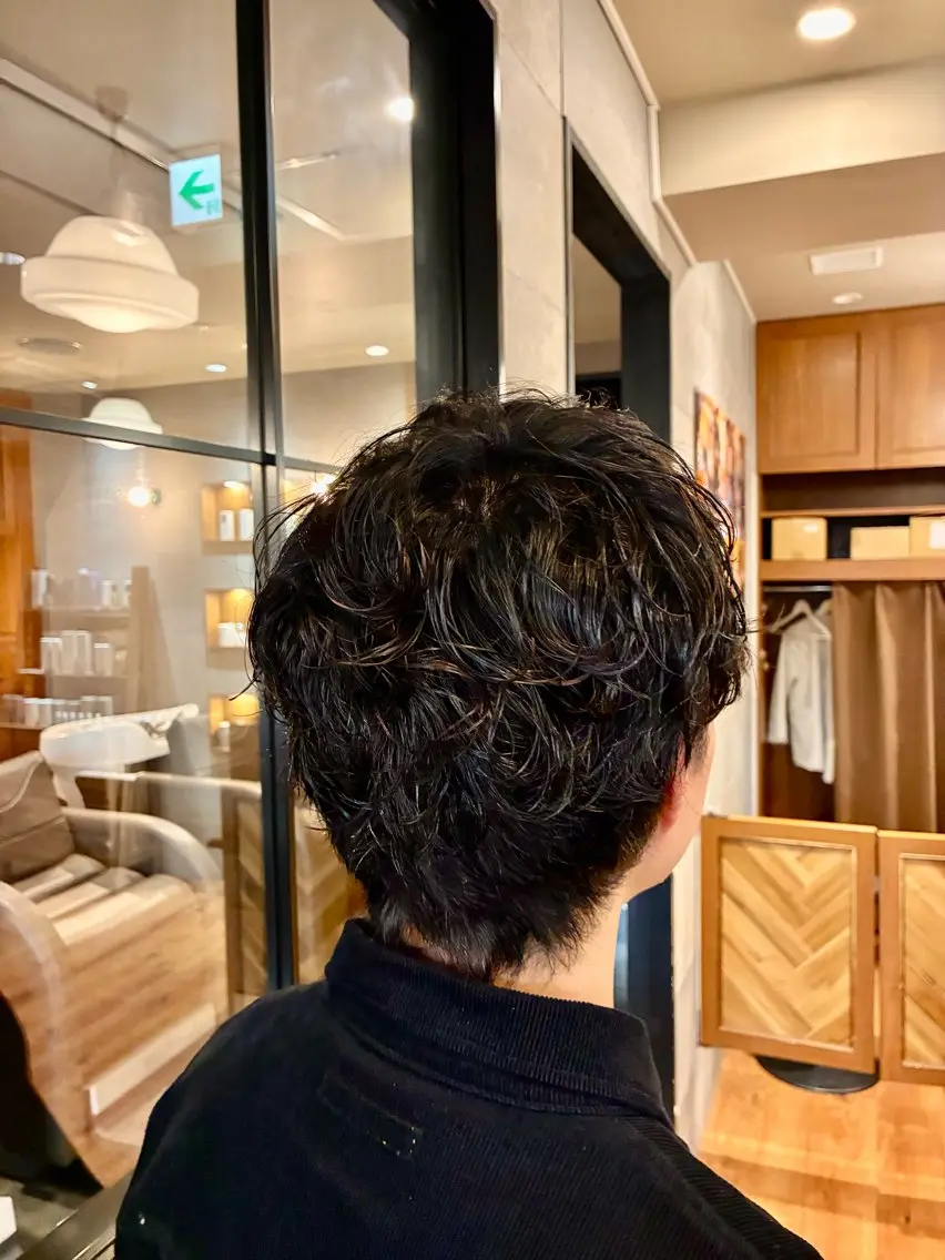 パーマ メンズ 銀座ボブカラーパーマ ボブパーマみさきのヘアスタイル