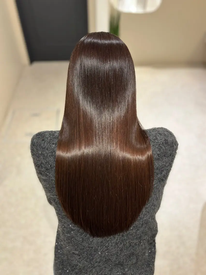 ロング 縮毛矯正 トリートメント 篠崎 加奈のヘアスタイル
