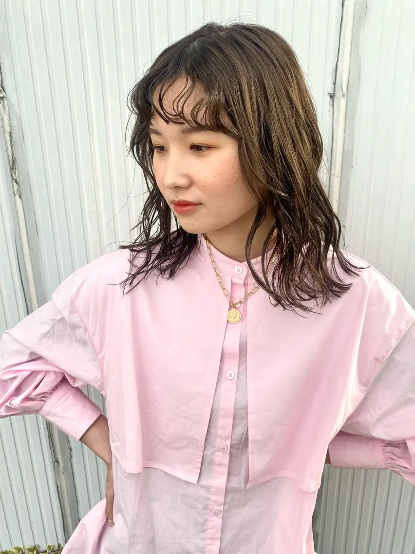ブリーチしないWカラーグレージュ系の写真