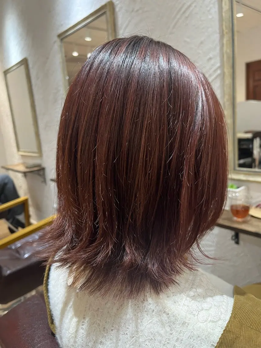 ミディアム カラー カット ヘアカラー トリートメント 🌈透明感カラー🌈 🌟吉田祐介🌟のヘアスタイル