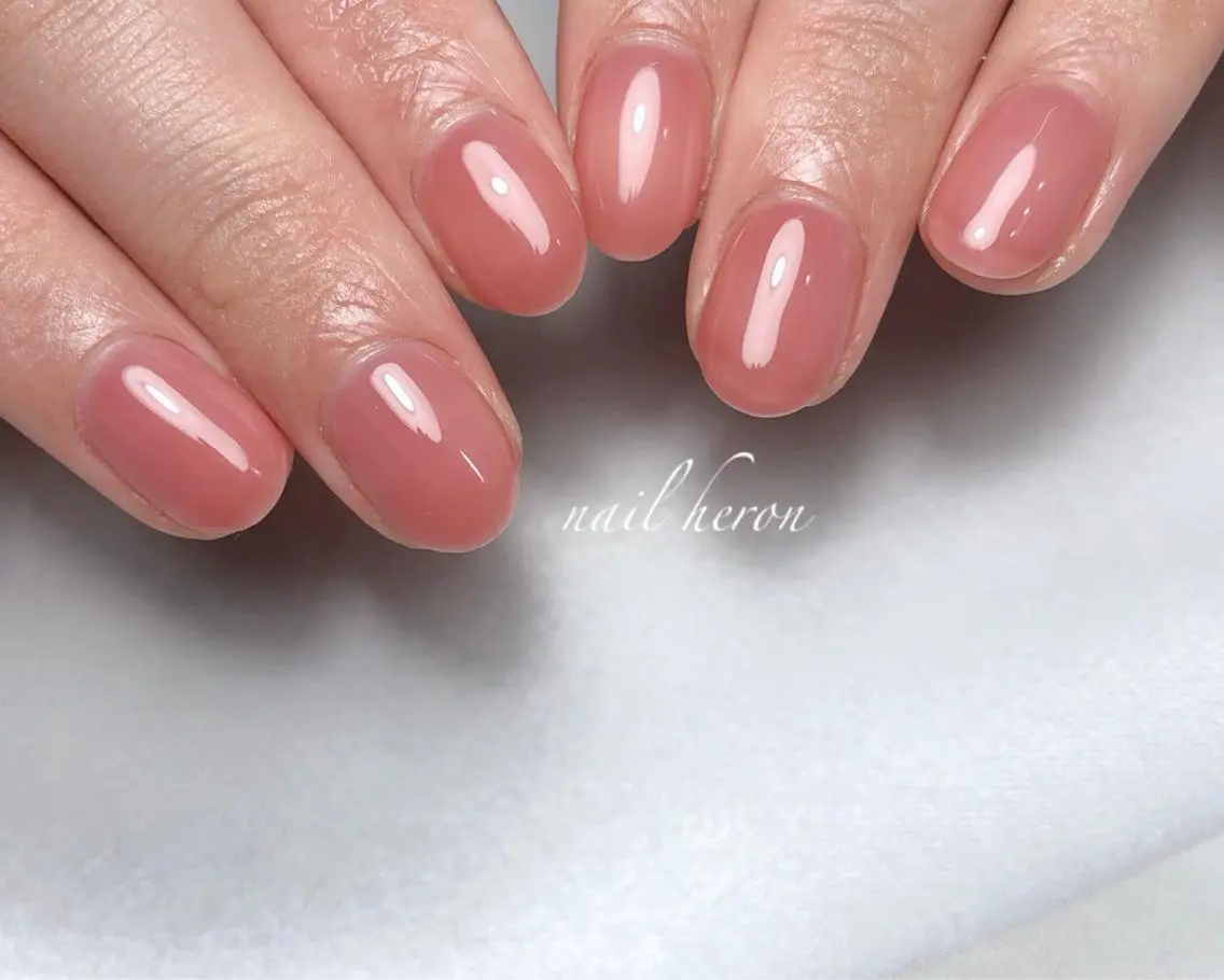 ネイル ピンク ハンドネイル saki_ nail heronのネイルデザイン