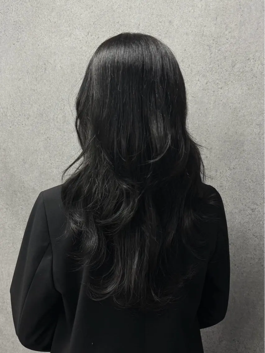 ロング カット ヘアカラー トリートメント 🩶韓国風/レイヤー / kanon🩶のヘアスタイル