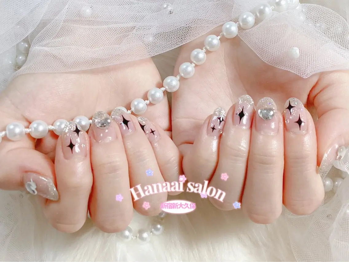 ショート ハンドネイル Hanaai Salon新大久保店のネイルデザイン