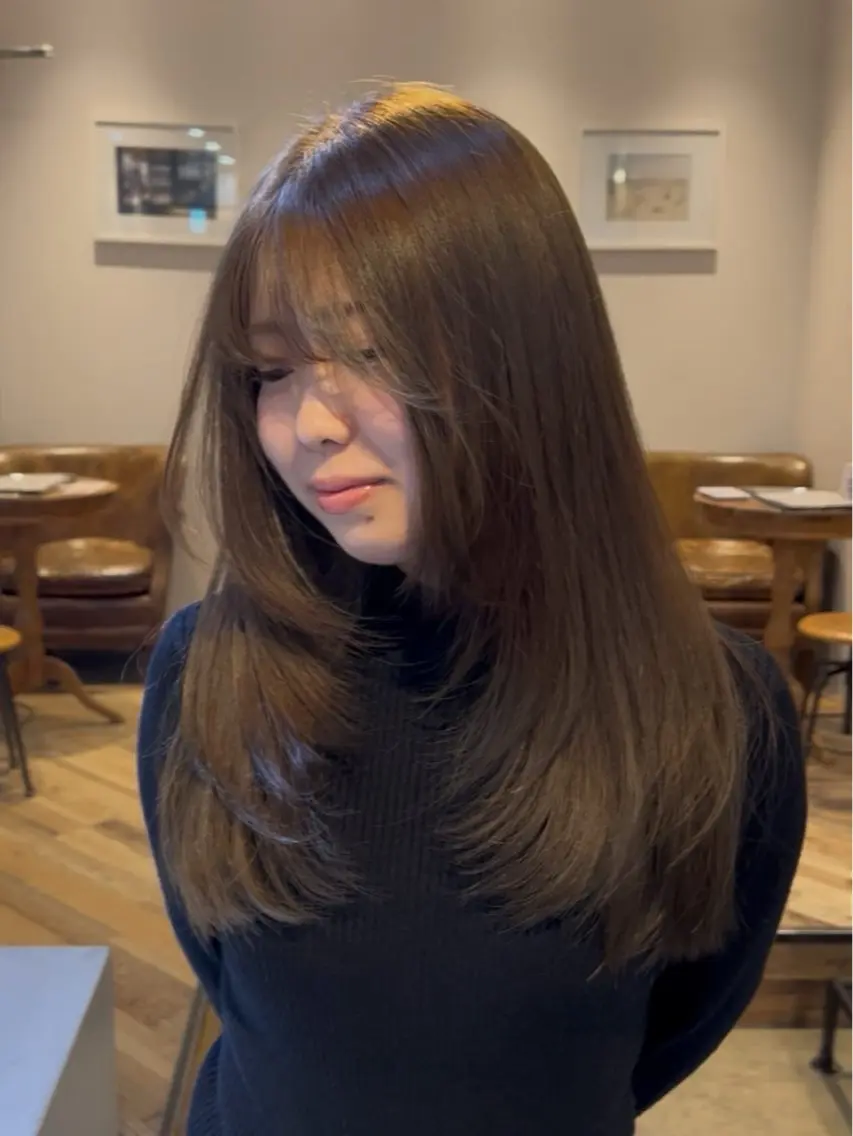 当日予約🆗⭐CUT、COLOR レイヤーカットおまかせください！透明感あるカラーもぜひ✨️の写真