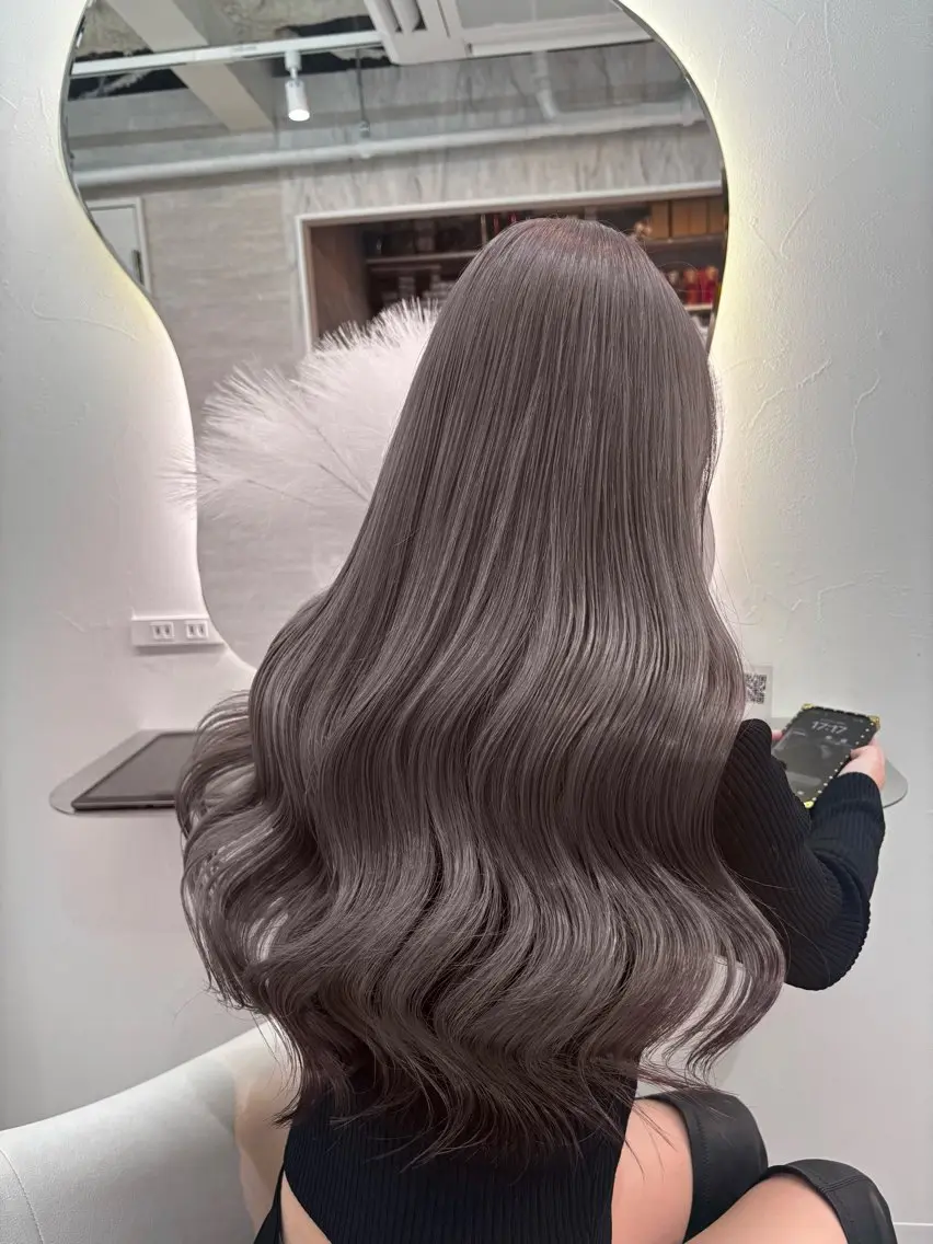 セミロング カラー パーマ ヘアアレンジ メンズ キッズ 🤍韓国風レイヤー/ 艶髪🤍鳥越美羽のヘアスタイル