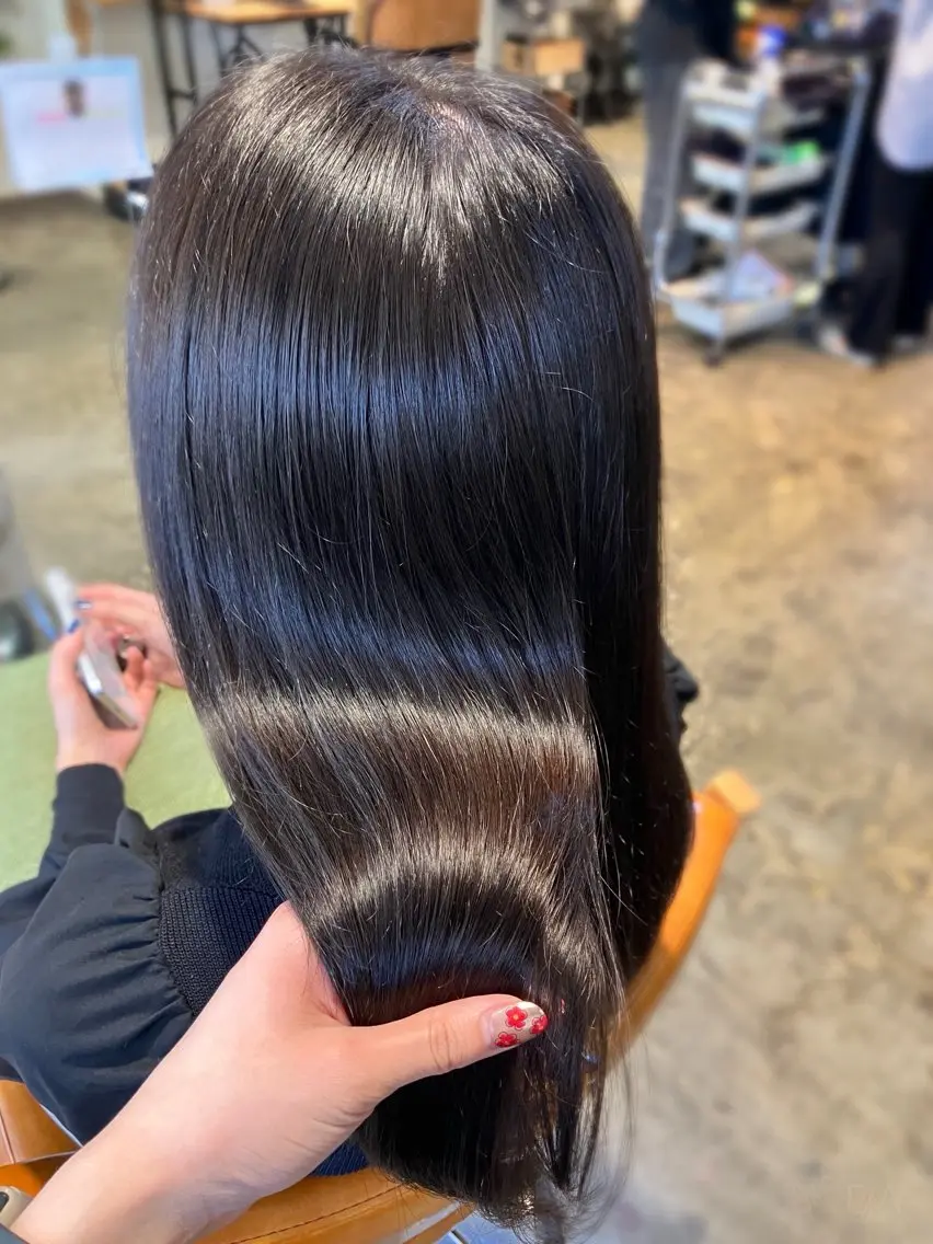 セミロング カラー ブラウンカラー 🫧縮毛矯正支持率 No.1 ほのか🫧のヘアスタイル