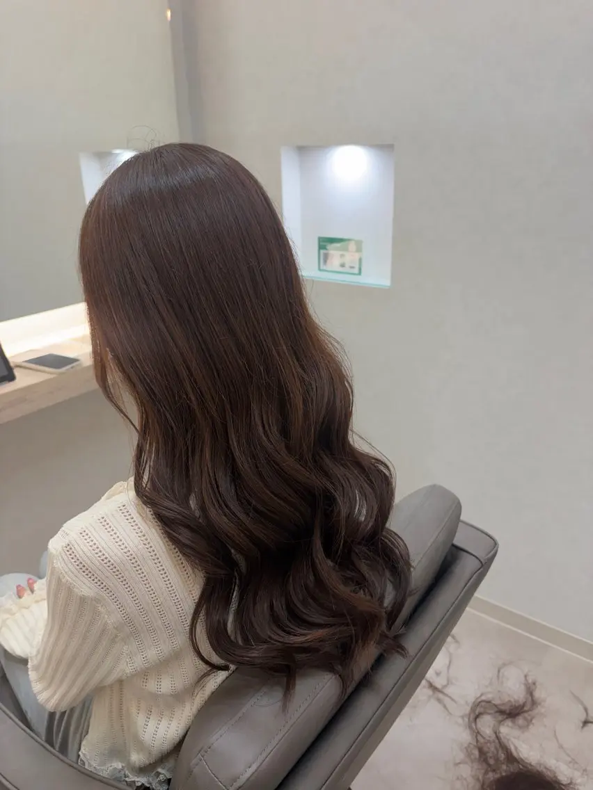 ロング カット ヘアカラー トリートメント 🌈透け感カラー/ 髪質改善RINA🌈のヘアスタイル