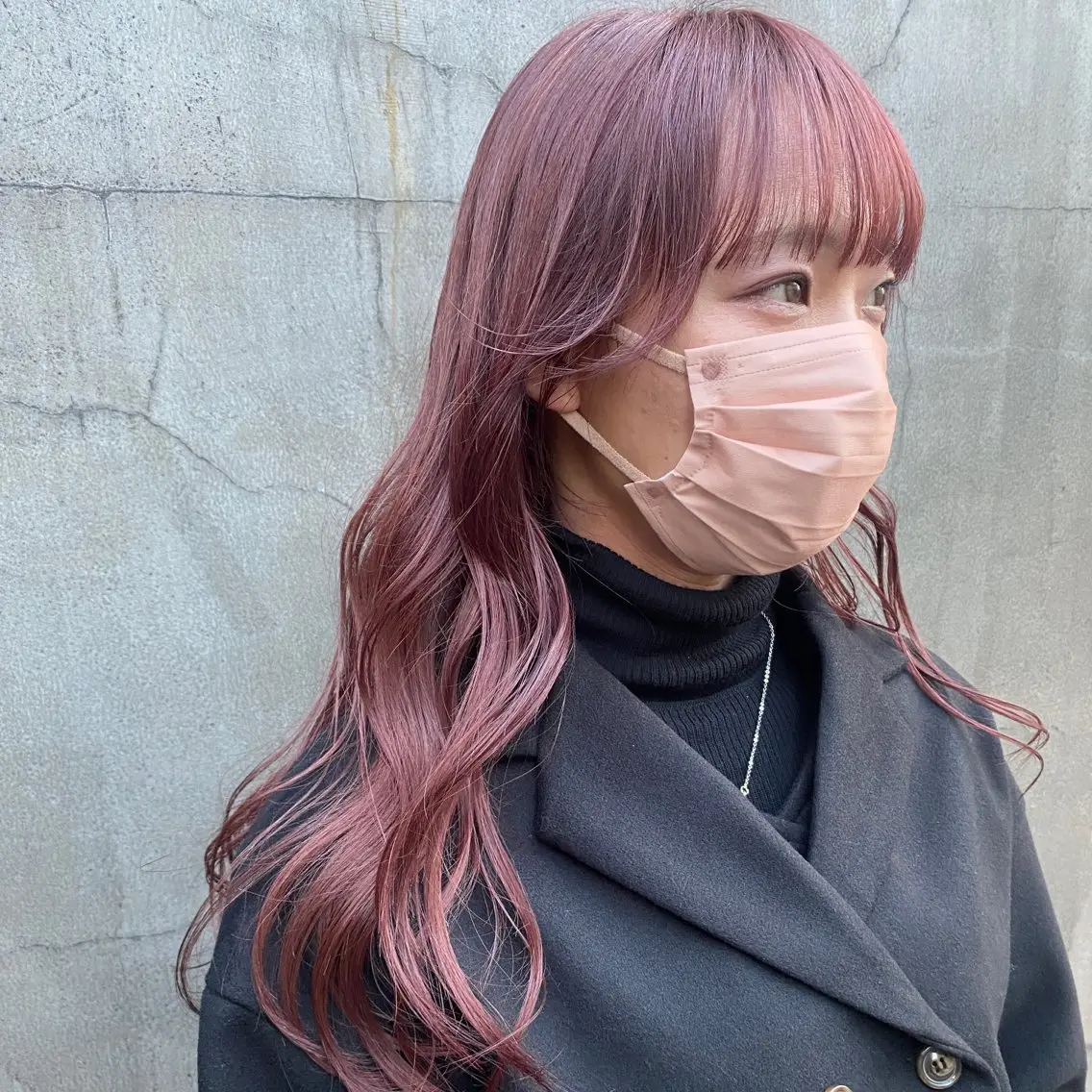 セミロング カラー ブリーチ ピンクカラー カット ヘアカラー トリートメント メンズヘア/パーマ/ SHOUTOのヘアスタイル
