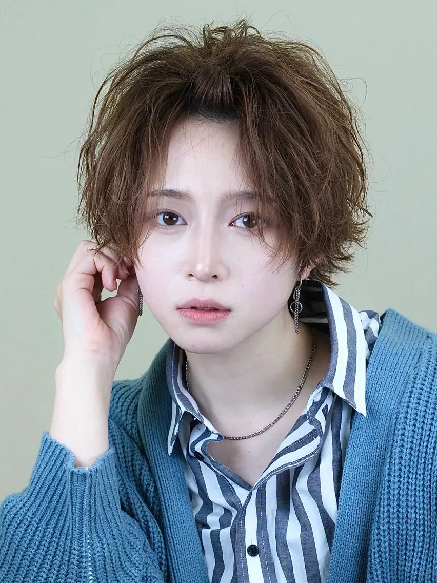 ショート カラー メンズ メンズブリーチ ブリーチ ブラウンカラー ブリーチなしカラー カラーの達人🎨 メンズ特化/壮真のヘアスタイル