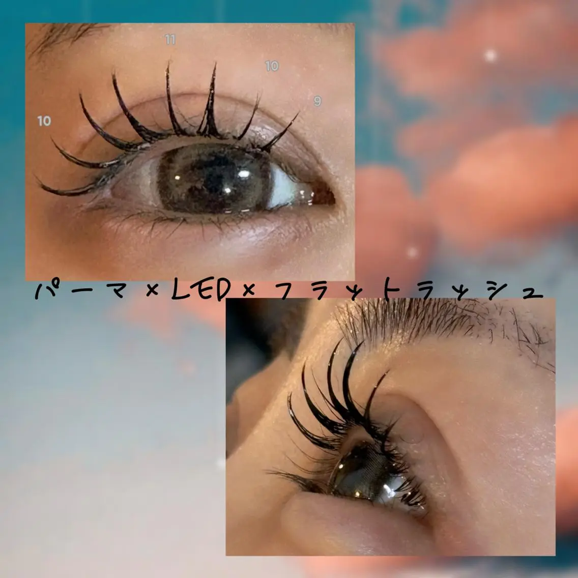 🆕パーマ×LED×フラットラッシュ120本🩵シャンプー&TR&仕上げコーティング付⭐️(&healthyエクパー)の写真
