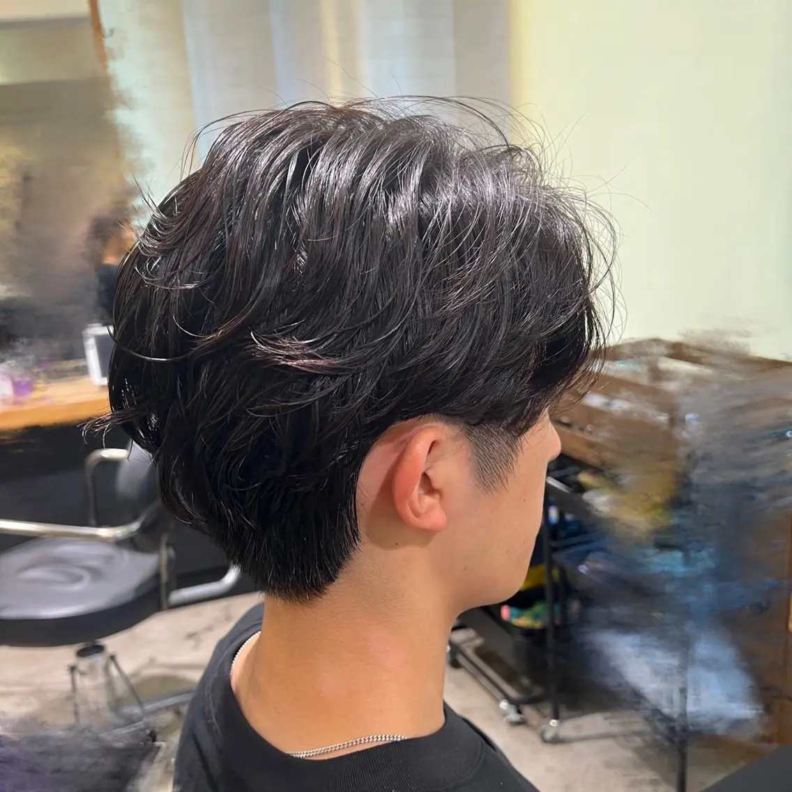 ショート パーマ メンズ メンズパーマ カット パーマ ノグチ ナツコのヘアスタイル