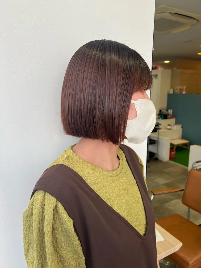 ショート カラー ボブ 似合わせカット カット ヘアカラー トリートメント YUUKI/ミニボブ ボブ/髪質改善のヘアスタイル