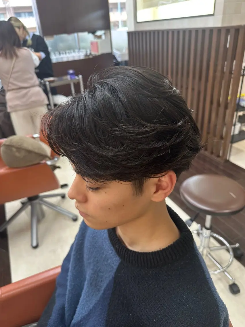 ショート カラー パーマ メンズ フェザーパーマ メンズパーマ カット パーマ 成田No.1 メンズヘア/清和武虎のヘアスタイル