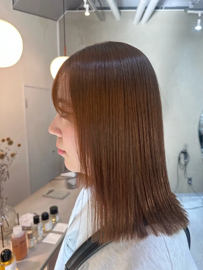 ミディアム 縮毛矯正 トリートメント Shiro RENのヘアスタイル