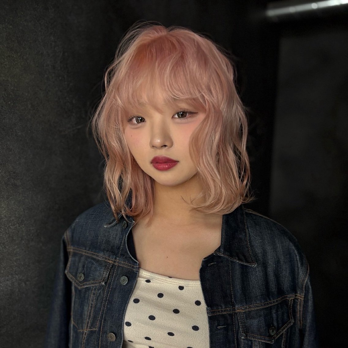 ミディアム カラー ヘアカラー ♱·༝ホノカ.⋆♱【 デザイン/艶カラー】のヘアスタイル