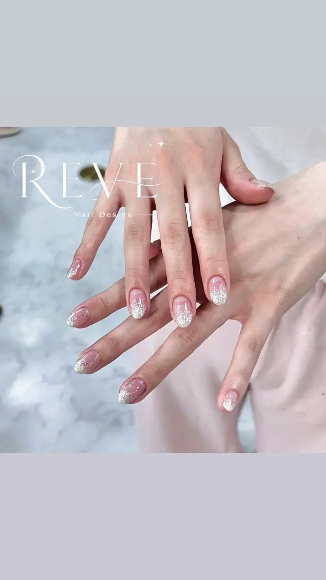 ネイル ラメ(グリッター) ラメグラデーション ハンドネイル REVE あんのネイルデザイン