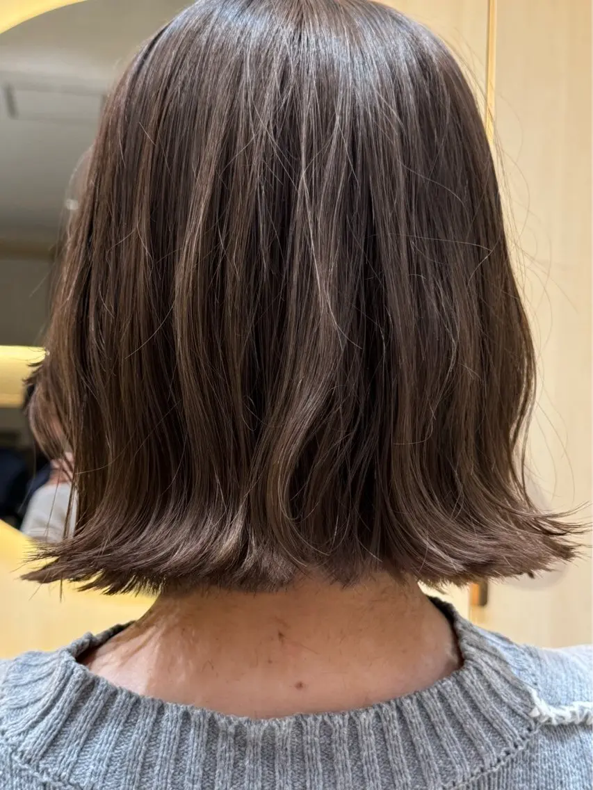 ミディアム カット ヘアカラー 🩵縮毛矯正・ボブ 岩原朋也🩵のヘアスタイル