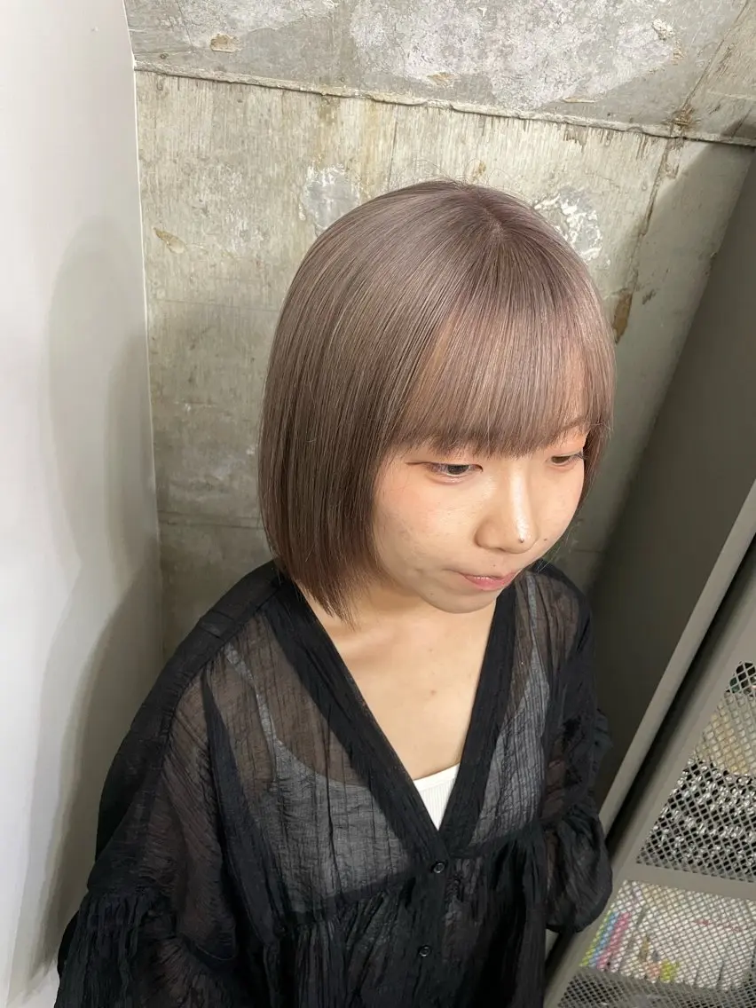 ミディアム カラー グレージュ ミルクティーグレージュ ヘアカラー ニュアンスカラー/ 🫧レミ(坊主)のヘアスタイル