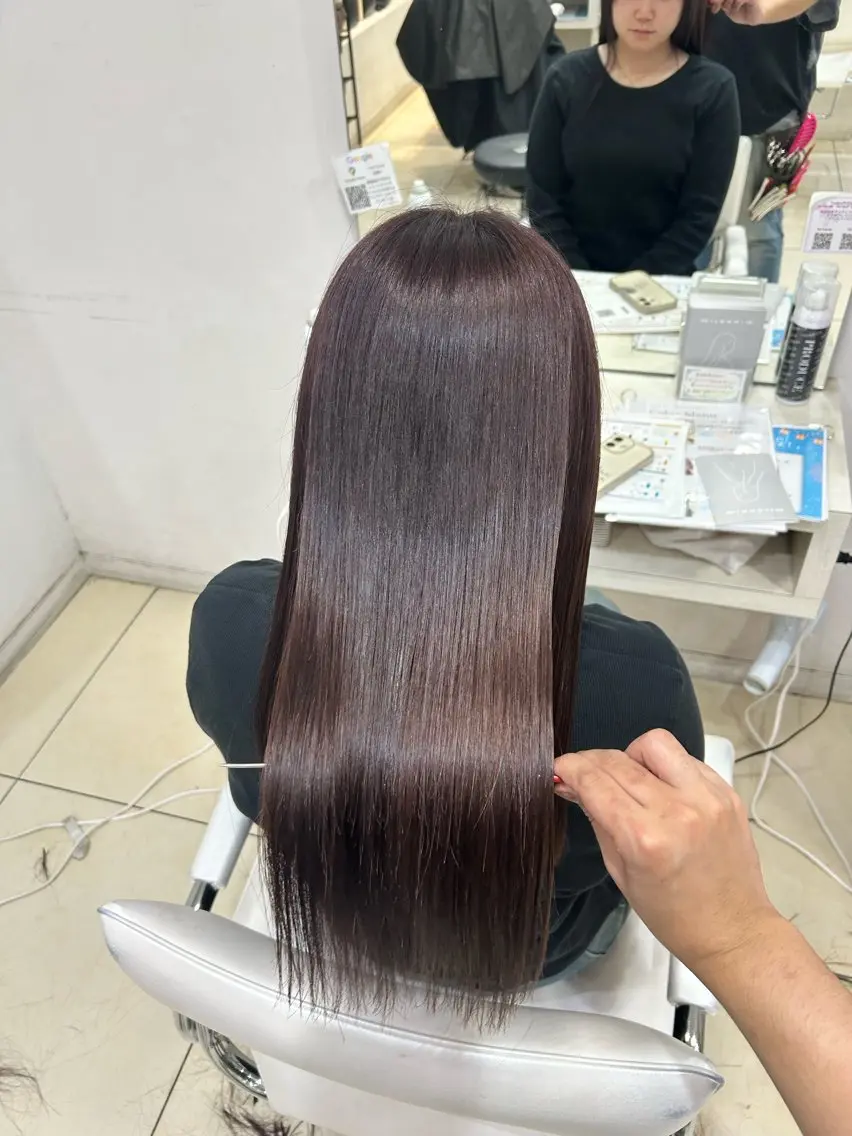 ロング カット ヘアカラー トリートメント 【髪質改善カラー】 瀧田嵐士🇰🇷のヘアスタイル