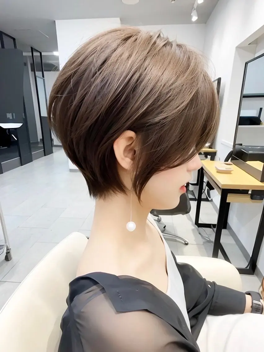 ショート 韓国風レイヤー ショート/犬塚 優介のヘアスタイル