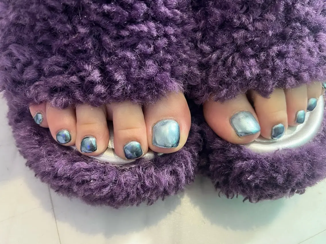 フットネイルワンカラー🎀の写真