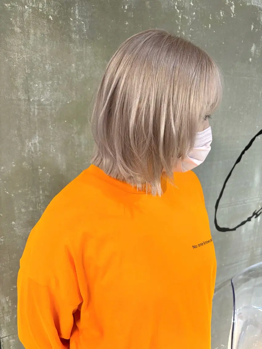ミディアム カラー ボブレイヤー ボブ レイヤーカット カット ヘアカラー トリートメント 美髪カラー✨本間 貴広のヘアスタイル