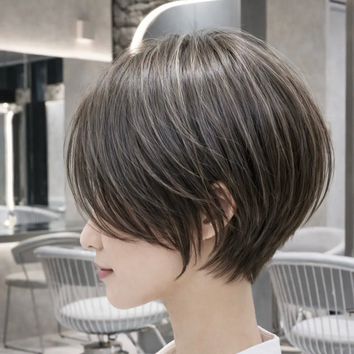 ショート カラー カット ヘアカラー ヘッドスパ 《髪質改善✖️レイヤ ー🩶》ナオヤのヘアスタイル