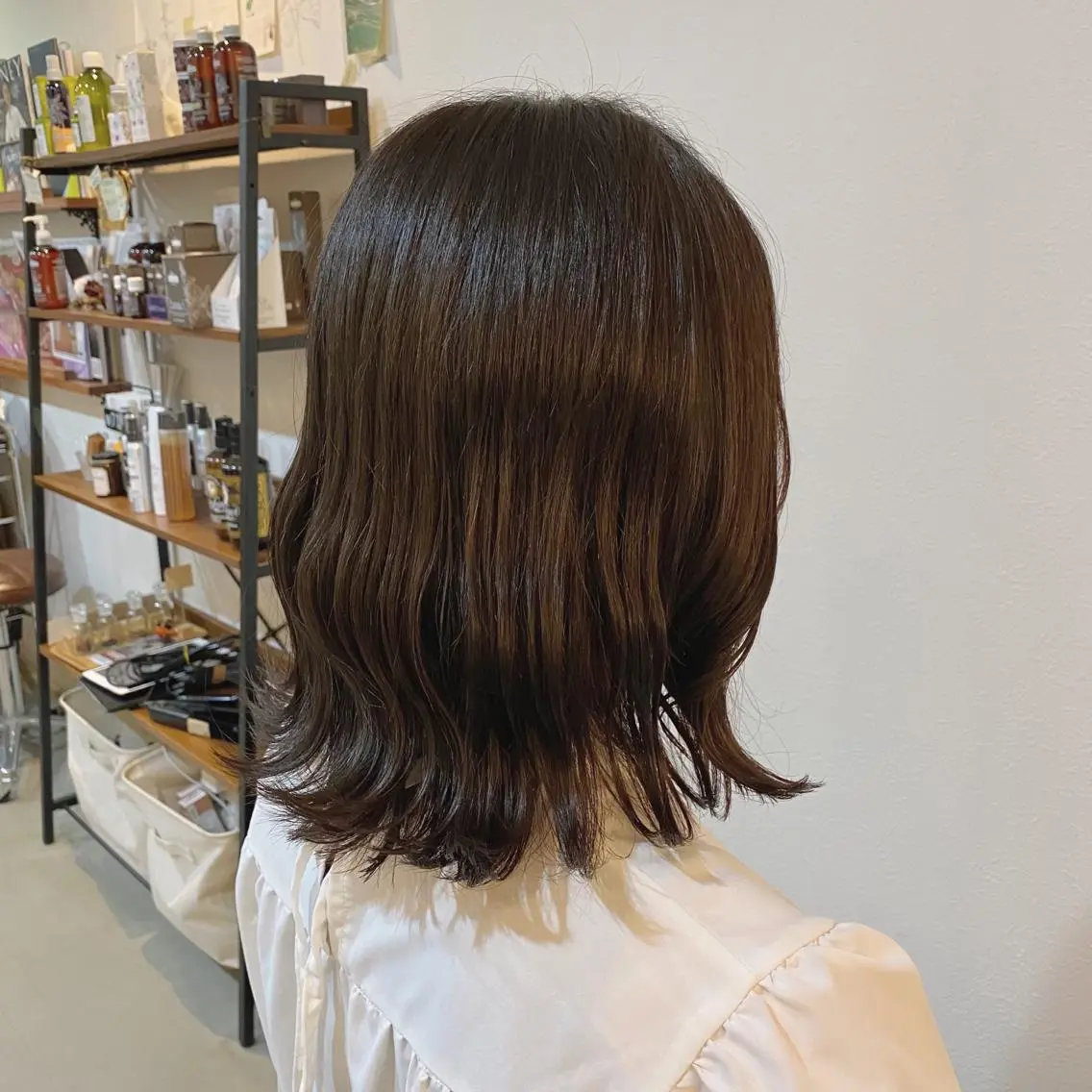 ミディアム カット トリートメント 髪質改善／艶カラー 🫧harunaのヘアスタイル