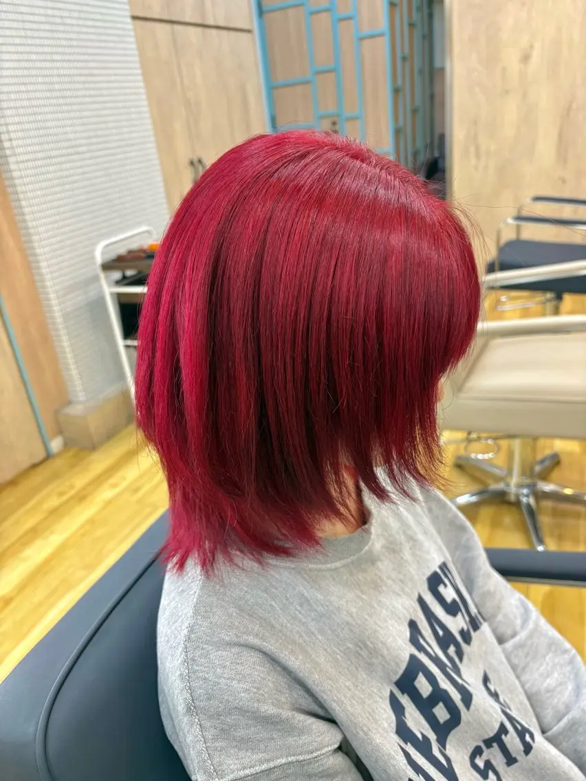 ショート カラー ヘアカラー 細川武琉/艶カラー /Aqua limeのヘアスタイル