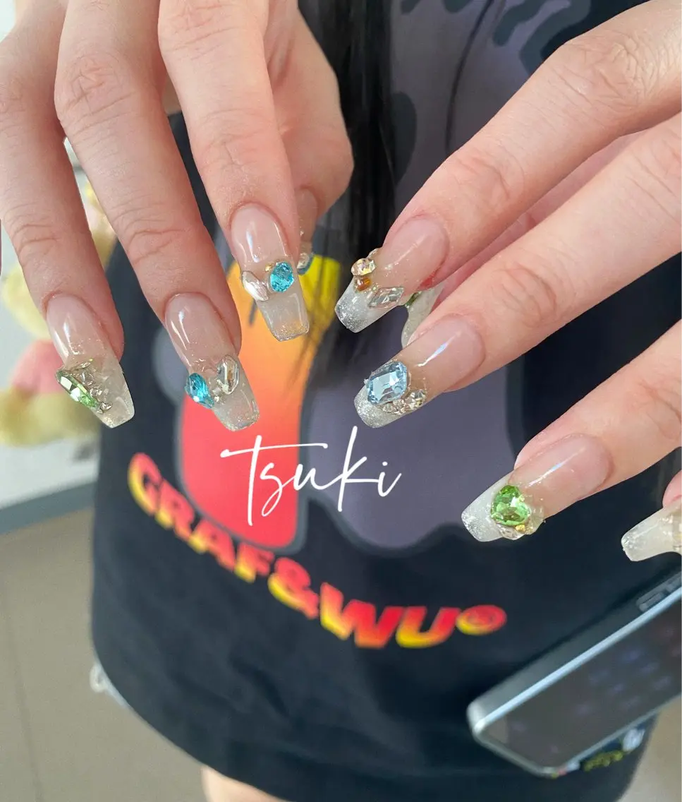 ロング ネイル ハンドネイル ハンドケア LUNA Nail salon💕のネイルデザイン