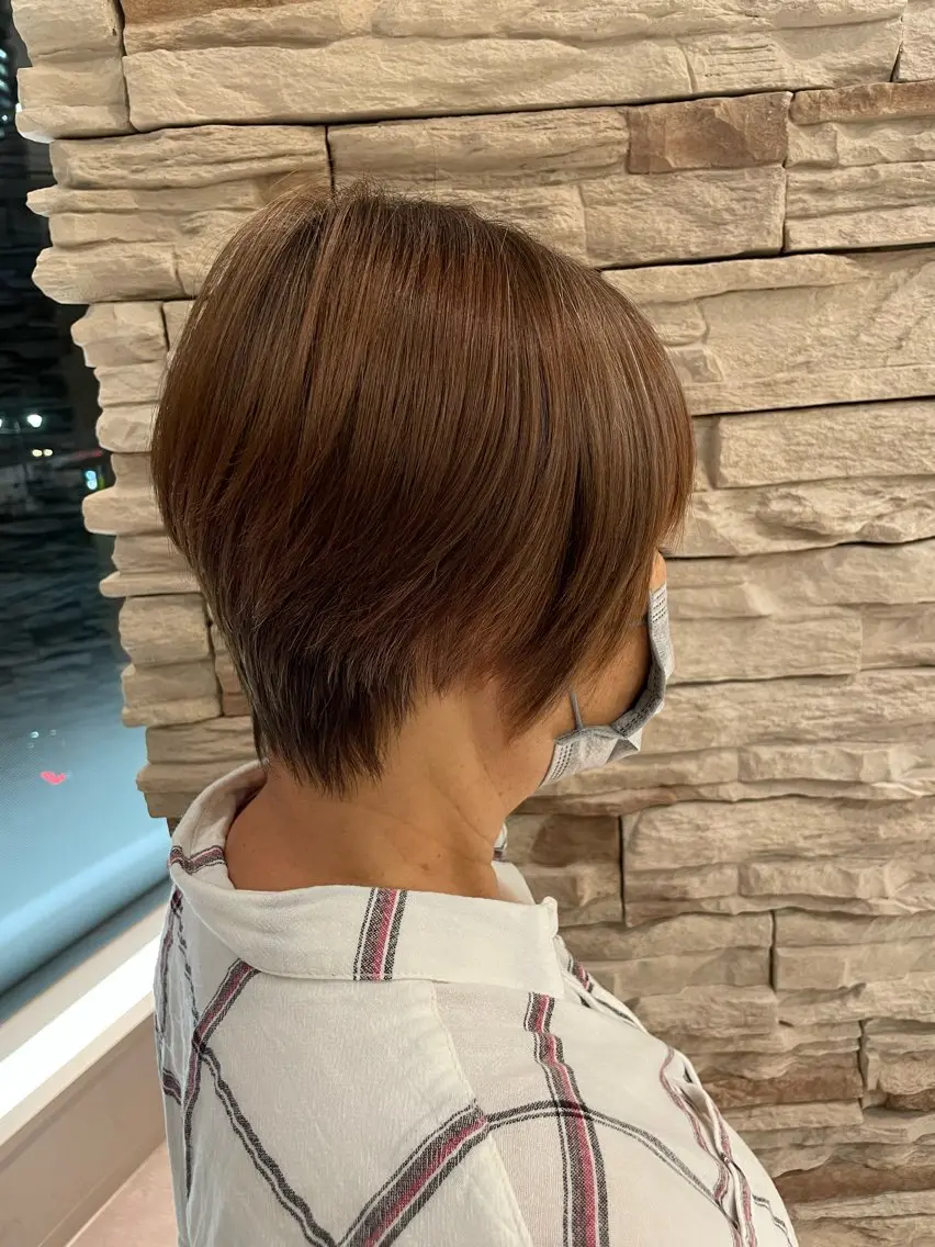 ショート ショートヘア レナークアリア 梅津美憂のヘアスタイル