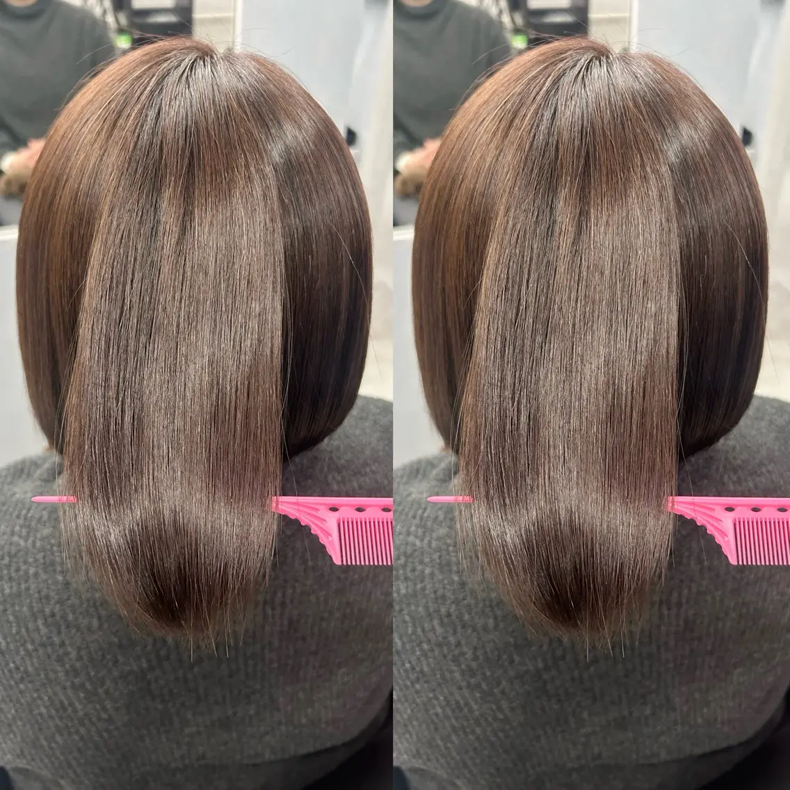 ミディアム カラー カット ヘアカラー トリートメント ハイトーン🎀 暖色系カラー🎀愛美のヘアスタイル