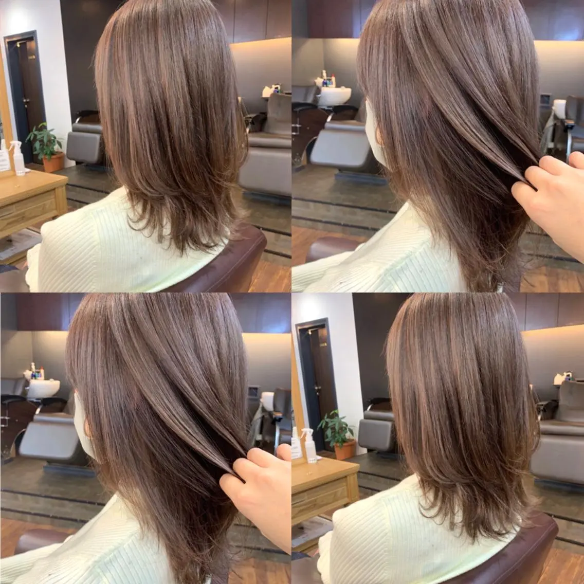カラー レイヤーカット、 大人可愛い　中村美羅のヘアスタイル
