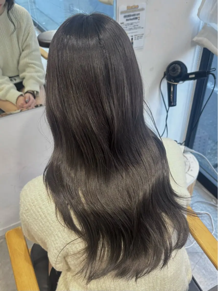 🫧透明感カラー🫧【ワンカラー ➕ Aujua 1step トリートメント】の写真