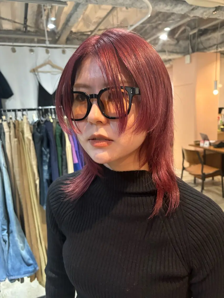 ミディアム カラー カット ヘアカラー トリートメント Hayashi Shioriのヘアスタイル