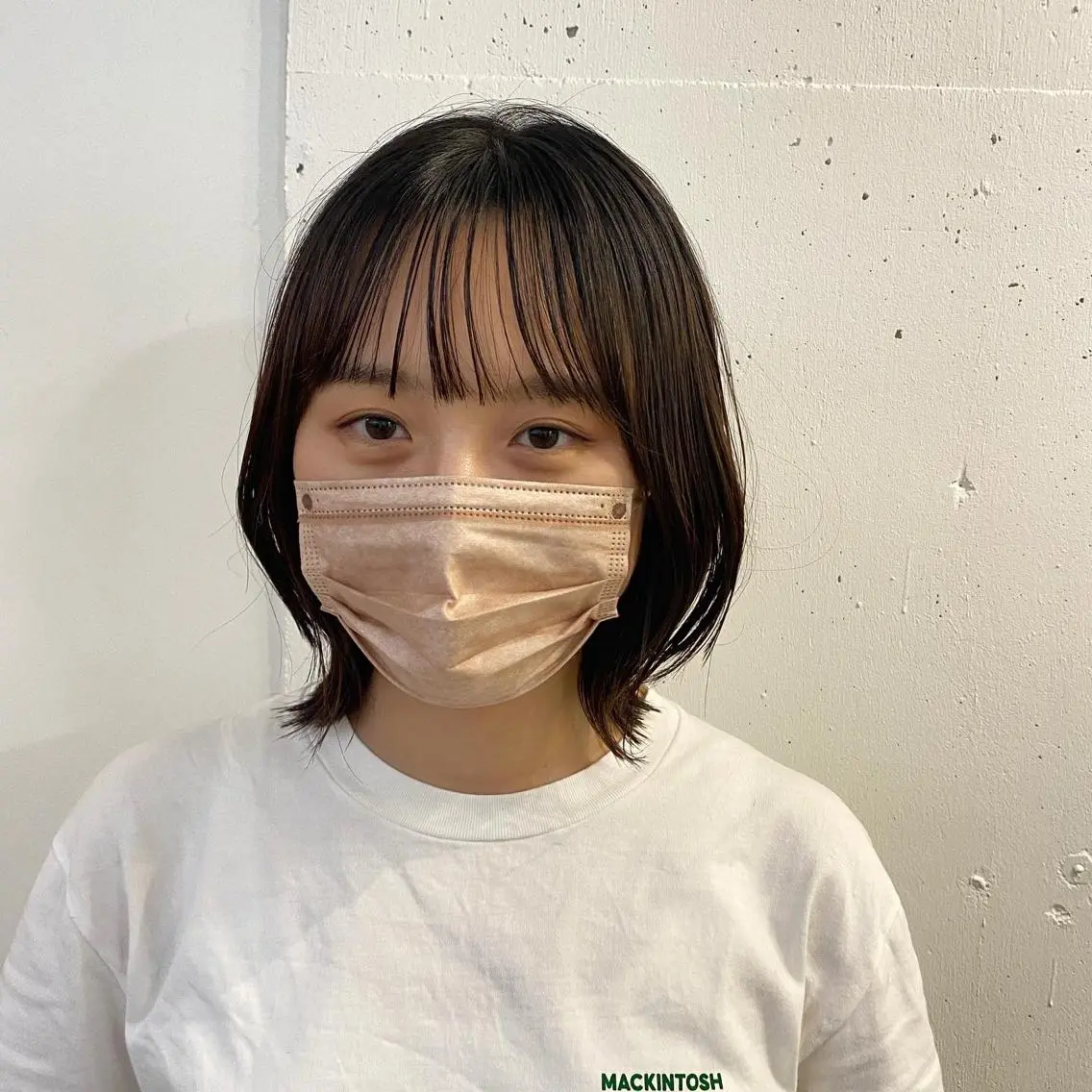 ミディアム ボブ カット 田口 樹理のヘアスタイル