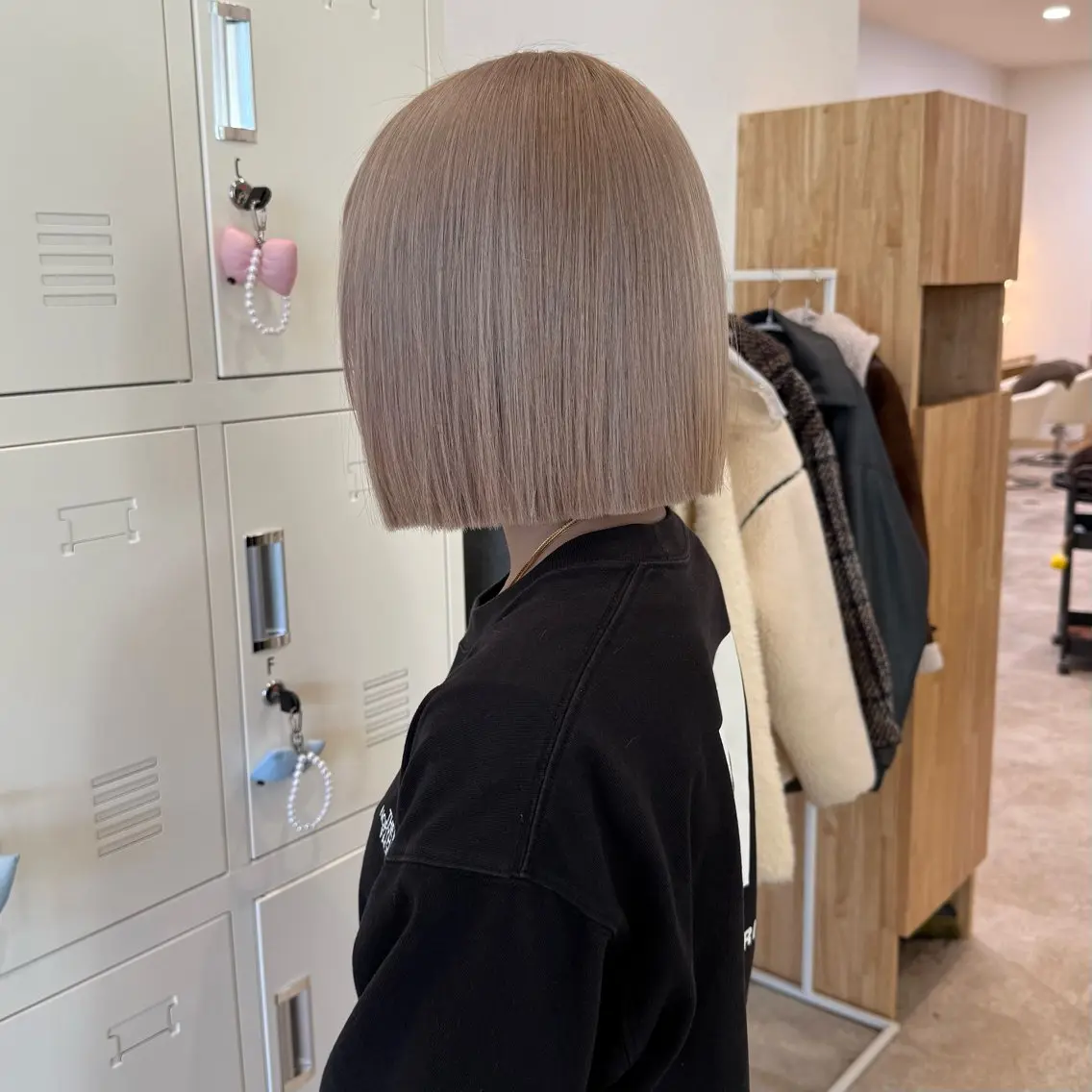 ミディアム カラー カット ヘアカラー トリートメント 柔らかいbeige ￤韓国￤🩰マユ🩰のヘアスタイル