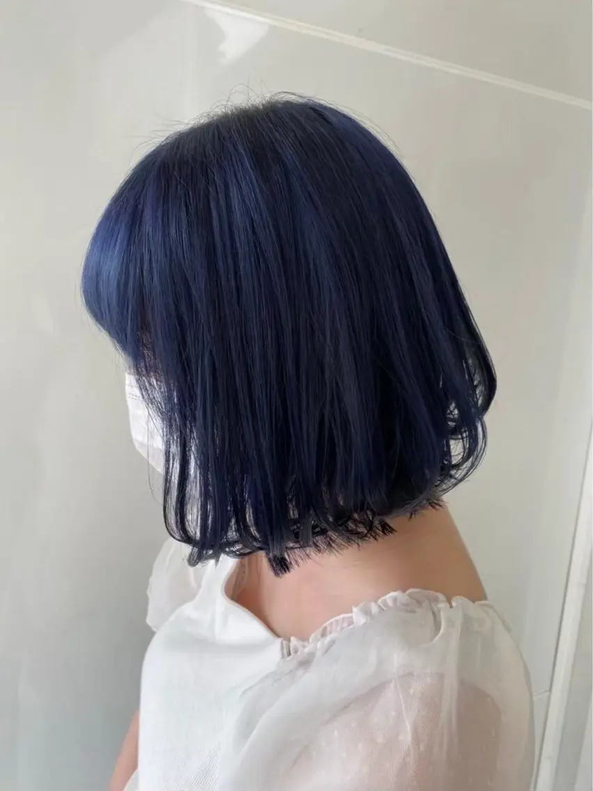 【寒色カラー🦋🫧】艶感ワンカラー🩵ᩚ(ブリーチなし)🉐口コミで髪質改善トリートメント付き💫✨の写真