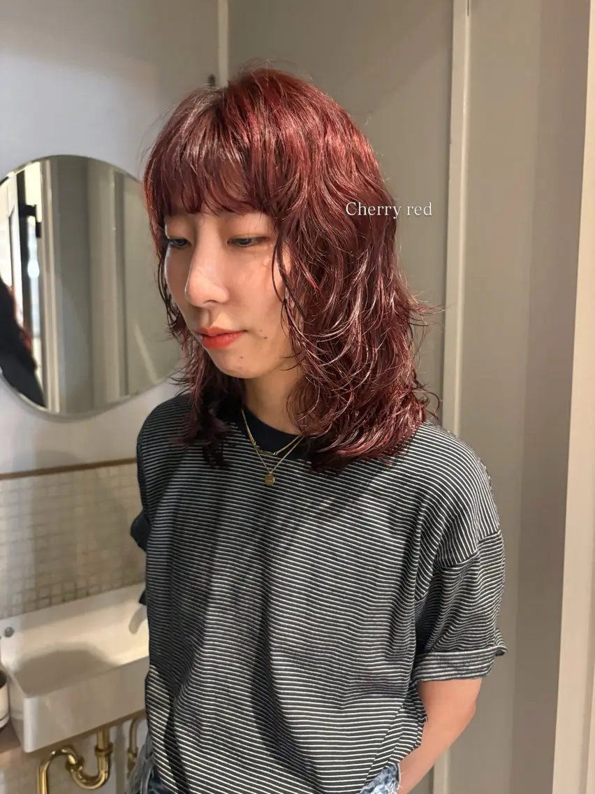 ミディアム カラー ヘアカラー 無料カットモデル募集 柔らかベージュカラーのヘアスタイル