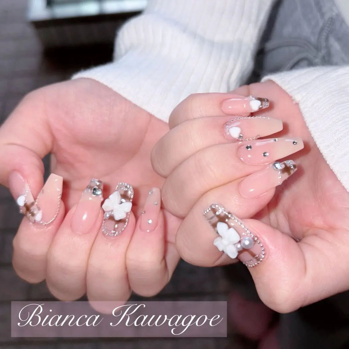 【オフあり】ハンド💅持ち込みデザインコース🎀パラジェル変更🉑/川越/本川越の写真