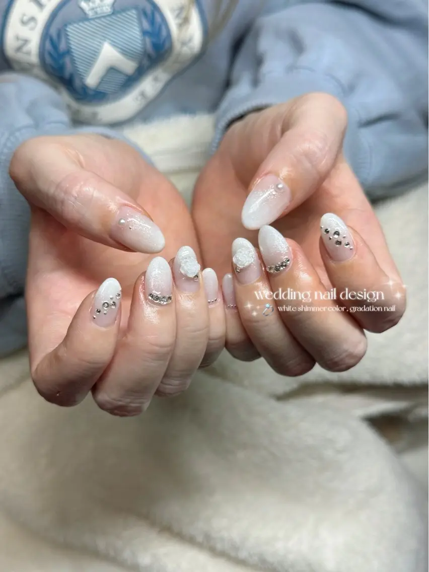 ネイル ブライダルネイル ハンドネイル nail salon rhuneのネイルデザイン
