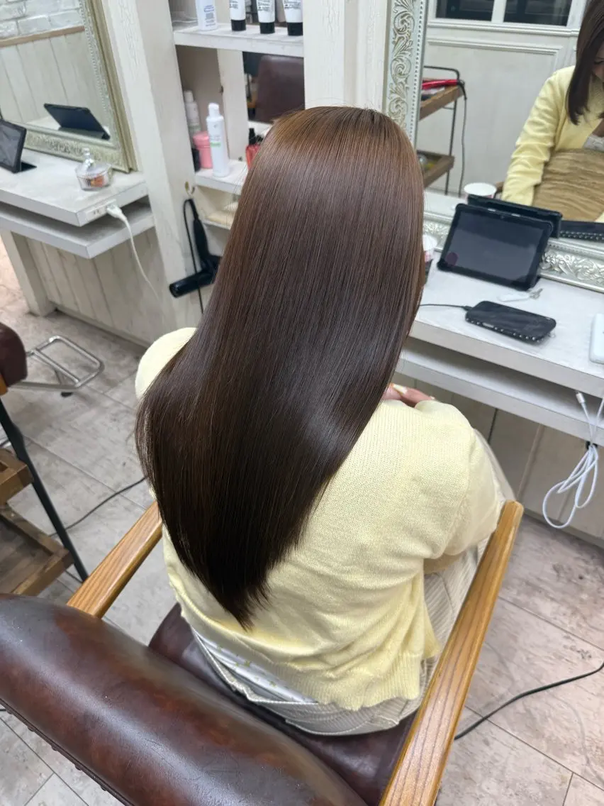 ロング 髪質改善 トリートメント ヘアカラー 高橋 りりのヘアスタイル