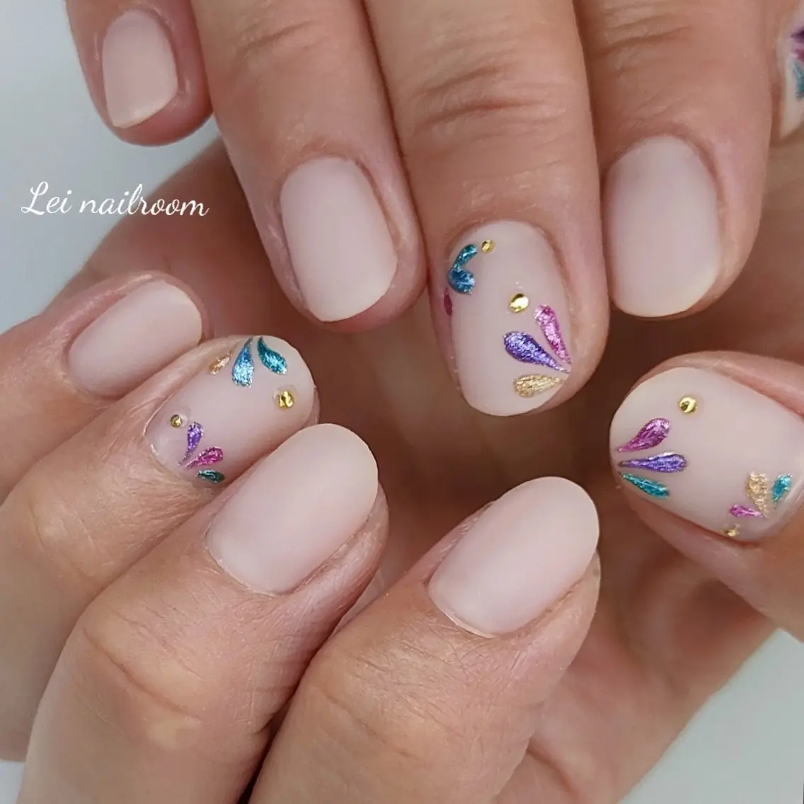ネイル アートネイル マグネットネイル マットネイル lei🌼 nailroomのネイルデザイン