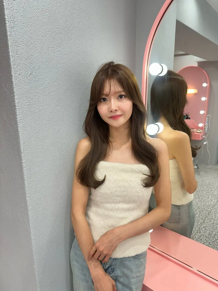 セミロング カット ヘアカラー 透明感カラー♡ 原宿美容室￤Rinaのヘアスタイル