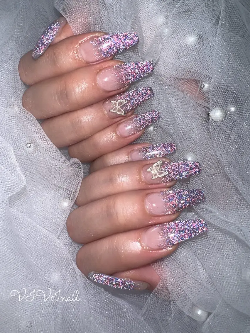 ネイル フラッシュネイル ラメ(グリッター) vivi nailのネイルデザイン