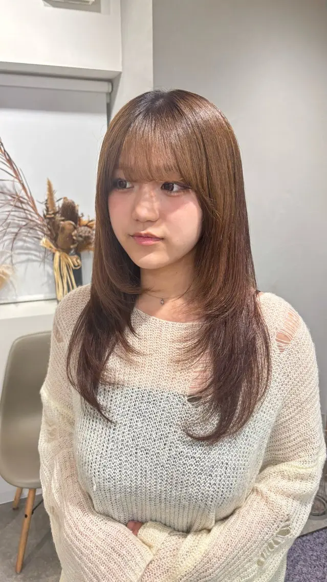 ロング ハッシュカット ハイレイヤー レイヤーカット vince gio 彩織のヘアスタイル