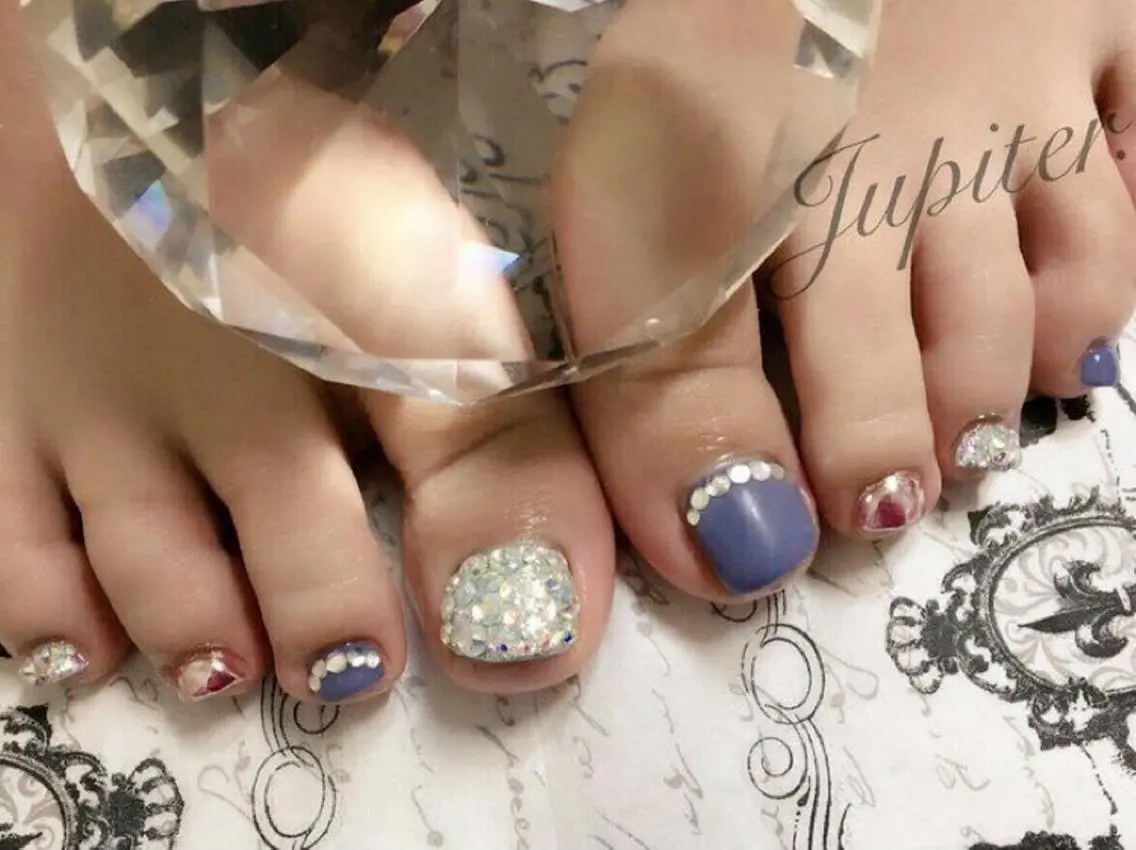 ネイル マットネイル ミラーネイル ストーンネイル フットネイル Jupiter .のネイルデザイン